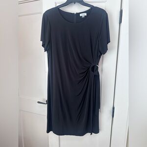 EUC LBD GORGEOUS WRAP ILLUSION DRESS BY CALVIN KLEIN 20W PLUS SIZE BLACK DRESS